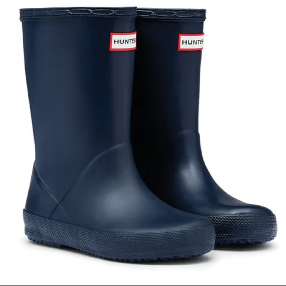 Hunter First Classic Kids Wellies Rain Boots Navy